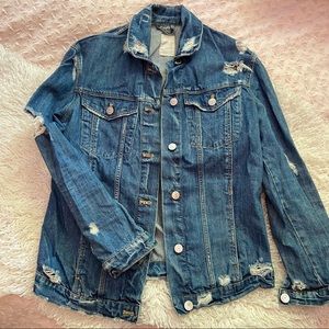 Zara Distressed Denim Jacket
